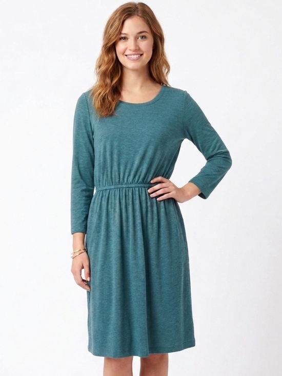 Wool& Dresses & Skirts - Wool& Teal Fiona 3/4 Sleeve Merino Wool Dress Size Medium